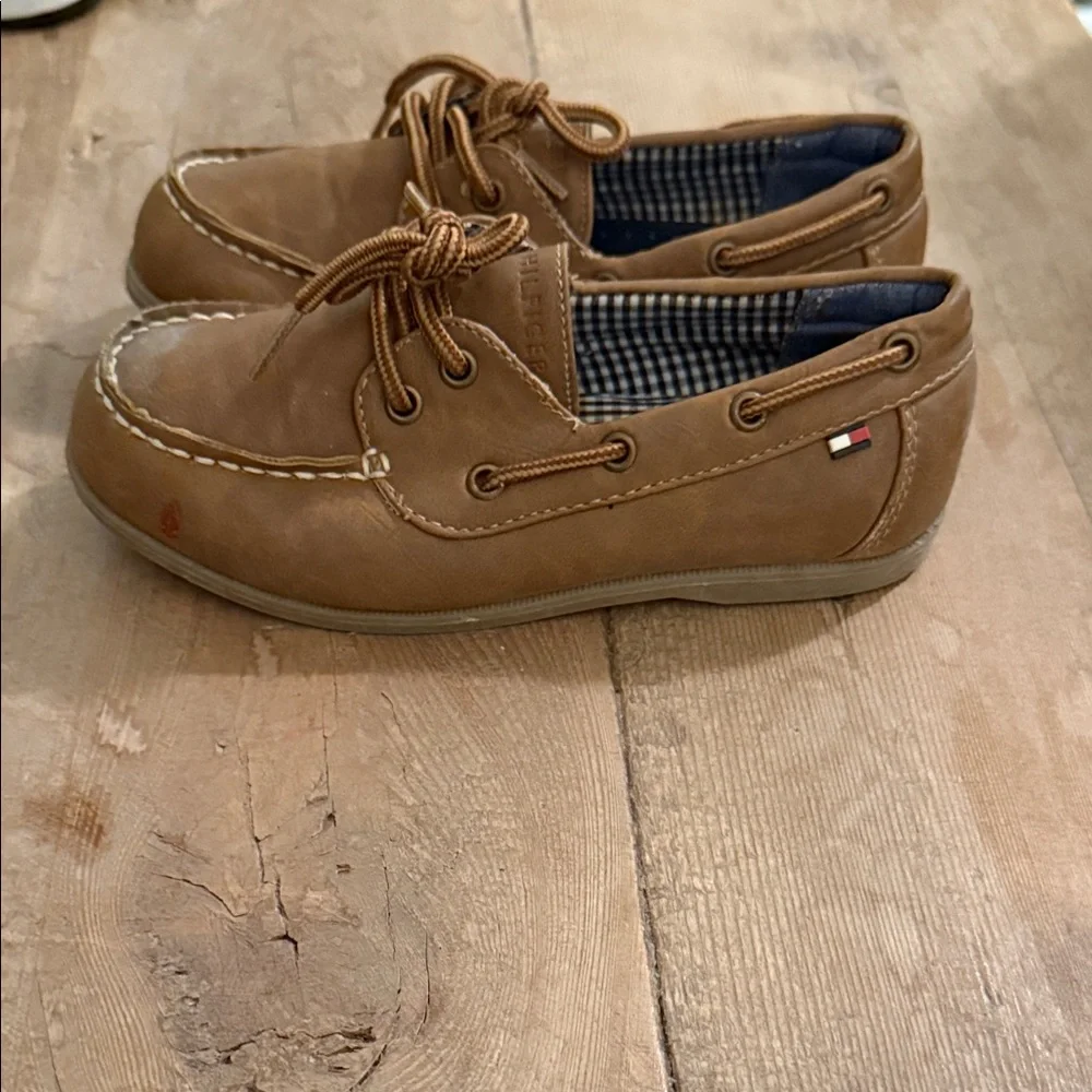 Tommy Hilfiger Brown Kids Boat Shoes